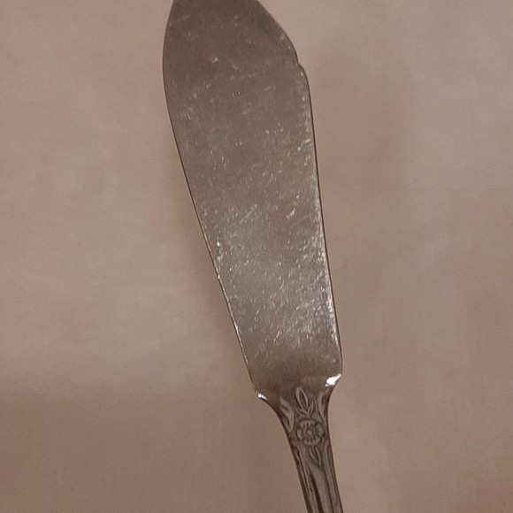 Lustre Ware Korea 1 Dinner Fork 1 Dinner Knife Flatware Scroll Floral READ DISC. - Picture 7 of 13